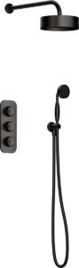 Samuel Health thermostatic shower in Matt Black Chrome